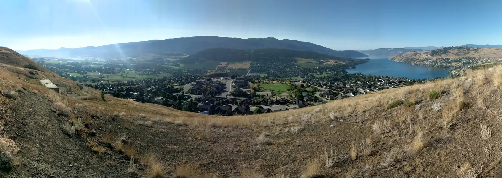 Panorama over Kalamalka Lake and Coldstream from Middleton Mountain